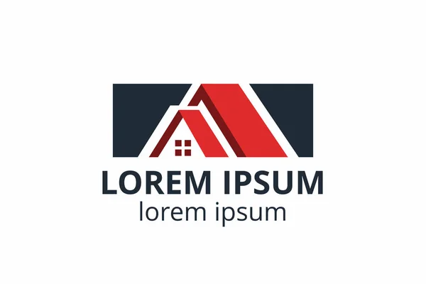 Kreative Gestaltung Von Formstrukturen Template Symbol Logo Für Wohn Bau — Stockvektor