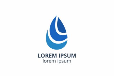 Yağ şablonunun logo tasarımı ve kayganlaştırıcı ile yaratıcı şekil vektör çizimi. ekolojik şirket, tıbbi, kimyasal, gıda ve petrol tasarım şirketlerinde kullanılabilir..