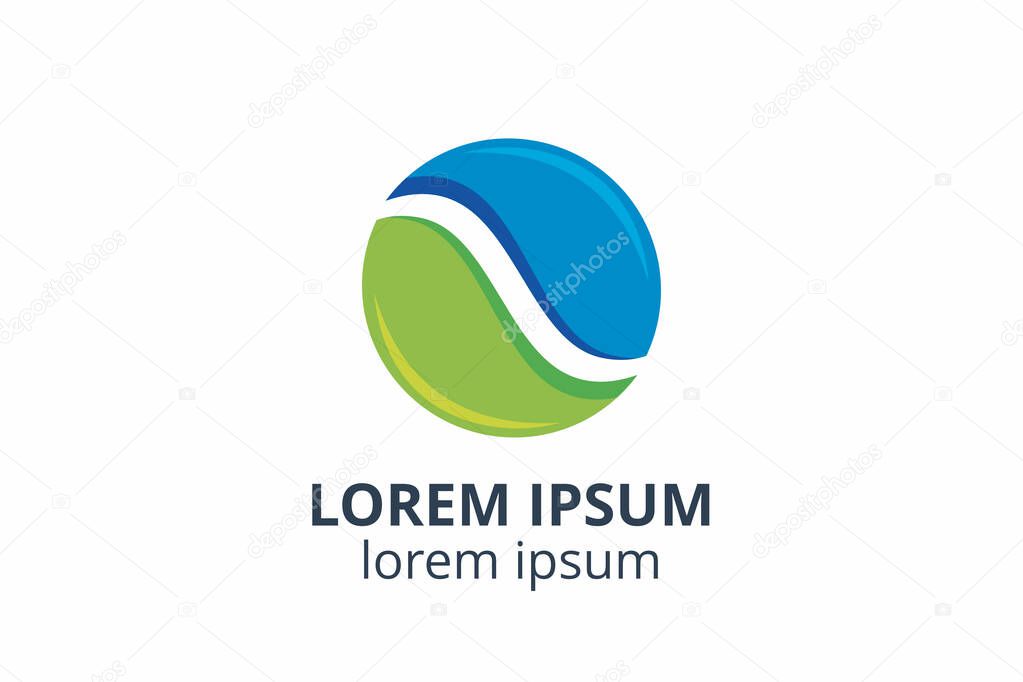 Logo design of oil template with lubricant in creative shape vector illustration. can used in ecological corporate, medical, chemical, food and oil design company.