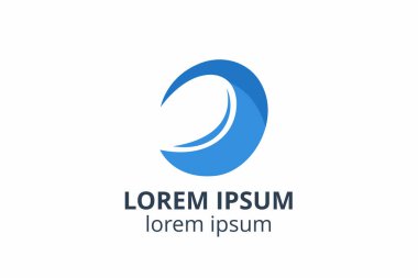 Dalga Logosu tasarım şablonu. herhangi bir şirket veya şirket kullanımı için vektör içinde akan sıvı su simgesi simgesi.