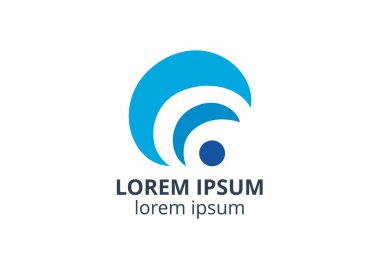 Dalga Logosu tasarım şablonu. herhangi bir şirket veya şirket kullanımı için vektör içinde akan sıvı su simgesi simgesi.