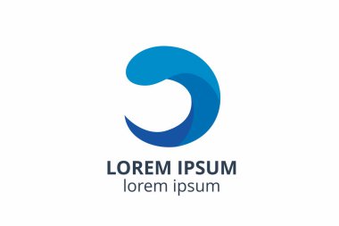 Dalga Logosu tasarım şablonu. herhangi bir şirket veya şirket kullanımı için vektör içinde akan sıvı su simgesi simgesi.