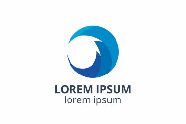Dalga Logosu tasarım şablonu. herhangi bir şirket veya şirket kullanımı için vektör içinde akan sıvı su simgesi simgesi.