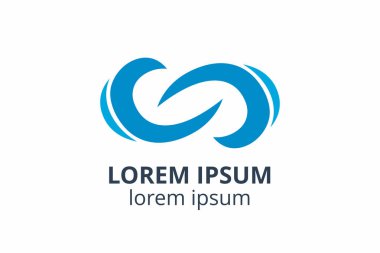 Dalga Logosu tasarım şablonu. herhangi bir şirket veya şirket kullanımı için vektör içinde akan sıvı su simgesi simgesi.