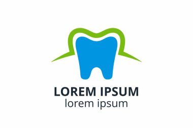 Dişler, beyaz arka planda diş simgesi fikri. Diş sağlığı kliniği, diş bakımı ve sağlık konsepti için logo olarak kullanılabilir