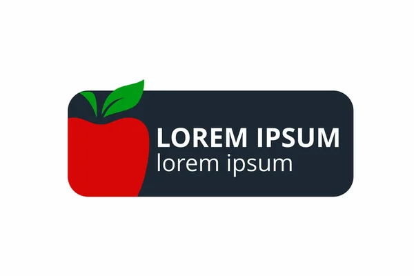 Diseño Del Logotipo Plantilla Manzana Forma Creativa Aislar Ilustración Vectorial — Archivo Imágenes Vectoriales