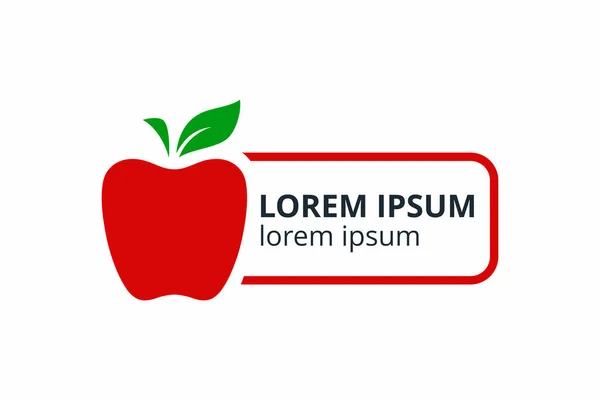 Diseño Del Logotipo Plantilla Manzana Forma Creativa Aislar Ilustración Vectorial — Archivo Imágenes Vectoriales