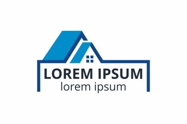 Yaratıcı şekil yapısı tasarımı. İnşaat şirketi için şablon logosu. Ya da apartman, villa, mülk, ev, bina gibi şirketler..