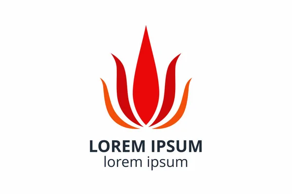 Gaz şirketi, petrol şirketi, spor kulübü amblemi ya da herhangi bir işletme için yanan ateş ikonu logosu tasarım konsepti yaratma fikri.