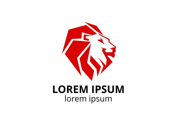Lwa Dzikie Zwierzę Sylwetka Ikona Logo Projekt Szablon Dla Zespołu — Wektor stockowy