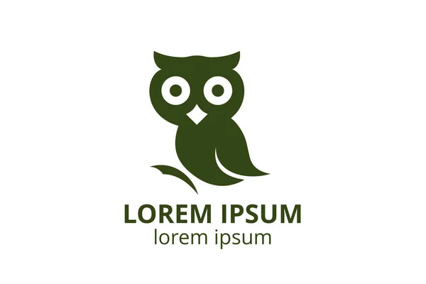Logo Design Owl Template Creative Shape Isolate Vector Illustration Use — Stock Vector