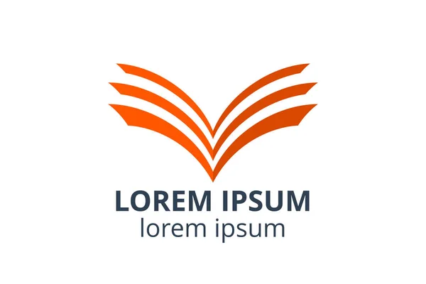 Дизайн Логотипу Шаблону Книги Творчій Формі Ізолюють Векторні Ілюстрації Використання — стоковий вектор