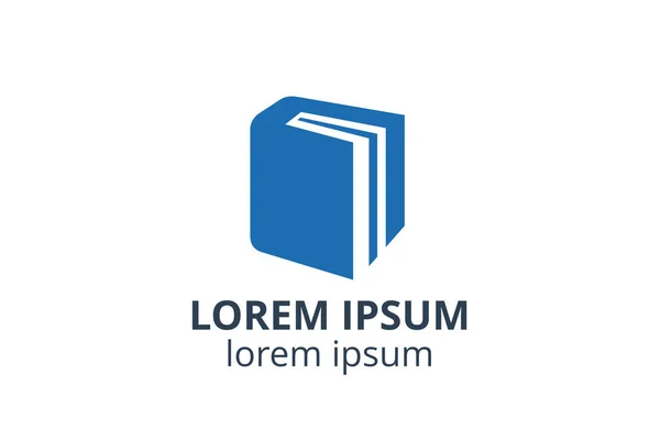 图书模板的标识设计在创造性形状隔离向量图解中 用于任何业务 如出版办公室 数码公司 图书馆 教育公司 — 图库矢量图片