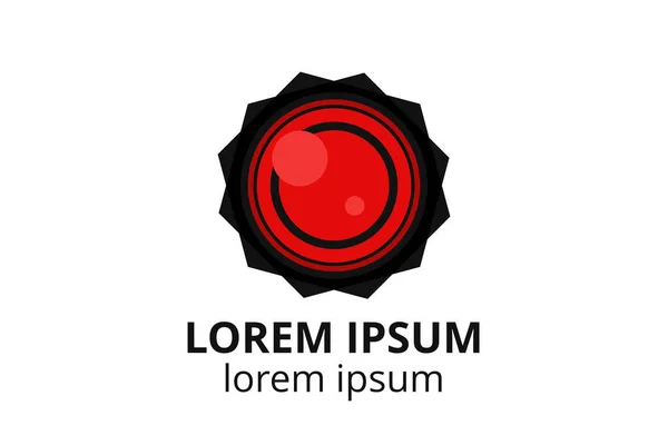 Kreative Form Linsendesign Symbol Der Kamera Template Icon Logo Für — Stockvektor