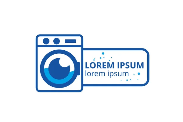 Yaratıcı silüet şekilli çamaşır işi şablonu için logo tasarım simgesi Vektör illüstrasyonunu izole et.