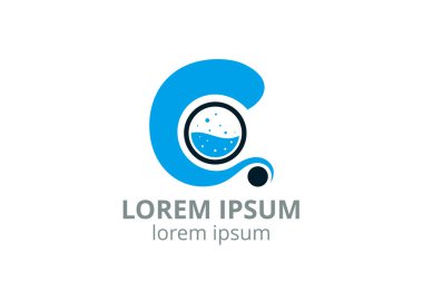 Yaratıcı silüet şekilli çamaşır işi şablonu için logo tasarım simgesi Vektör illüstrasyonunu izole et.
