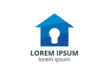 Herhangi bir modern veri güvenlik hizmetinde, web sitesi veya uygulama üzerinde anahtar siluet şablonunun yaratıcı biçimde logo ikonu tasarımı vektör ilüstrasyon kullanımını izole et.