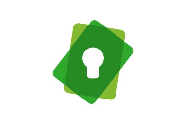 Herhangi bir modern veri güvenlik hizmetinde, web sitesi veya uygulama üzerinde anahtar siluet şablonunun yaratıcı biçimde logo ikonu tasarımı vektör ilüstrasyon kullanımını izole et.