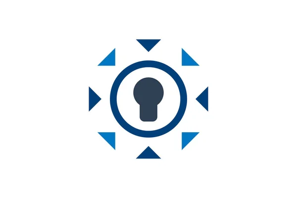 Logo Icône Conception Modèle Silhouette Clé Forme Créative Isoler Utilisation — Image vectorielle