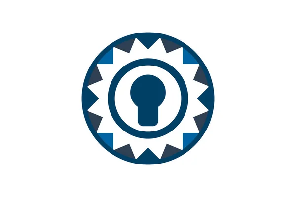 Logo Icon Design Key Silhouette Template Creative Shape Isolate Vector — Stock Vector