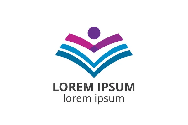 Дизайн Логотипу Шаблону Книги Творчій Формі Ізолюють Векторні Ілюстрації Використання — стоковий вектор