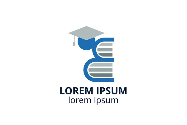 Öğrenci çocuklarının logo tasarımı ya da yaratıcı şekildeki insanların tasarımı vektör illüstrasyonunu izole eder. okul, üniversite, üniversite, eğitim merkezi gibi işletme eğitimi için kullanılacak.