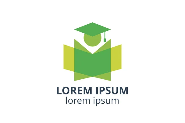Logo Design Von Studentenkindern Oder Menschen Vorlage Kreativer Form Isolieren — Stockvektor