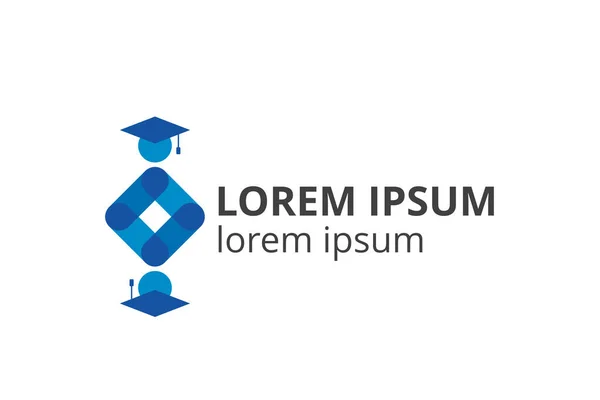 Logo Design Von Studentenkindern Oder Menschen Vorlage Kreativer Form Isolieren — Stockvektor