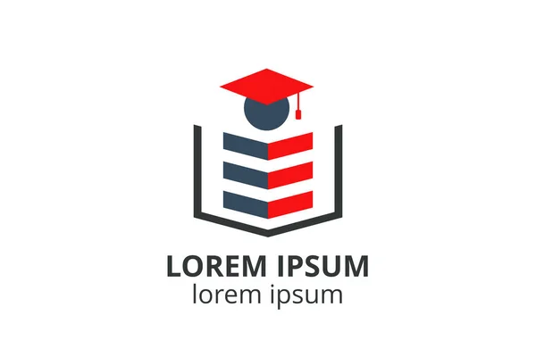 Logo Design Von Studentenkindern Oder Menschen Vorlage Kreativer Form Isolieren — Stockvektor