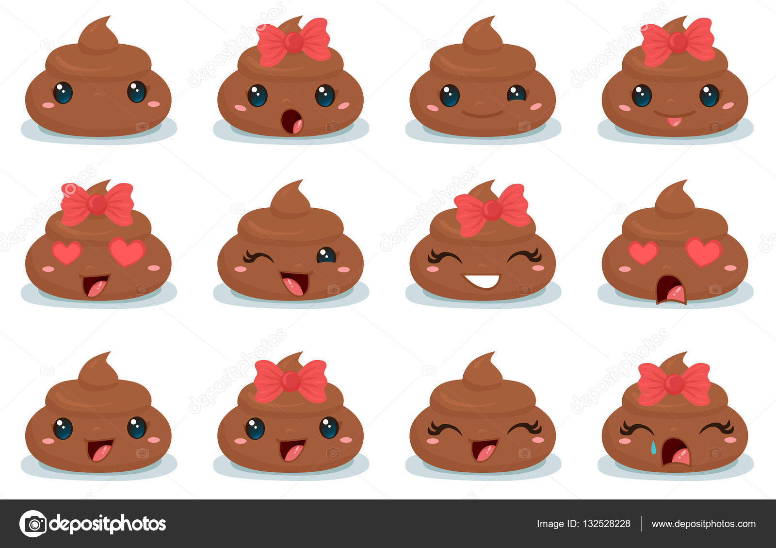 Poo Cartoon Character set Stock Vector Image by © #132528228 Poo Cartoon Character set Stock Vector Image by © #132528228
