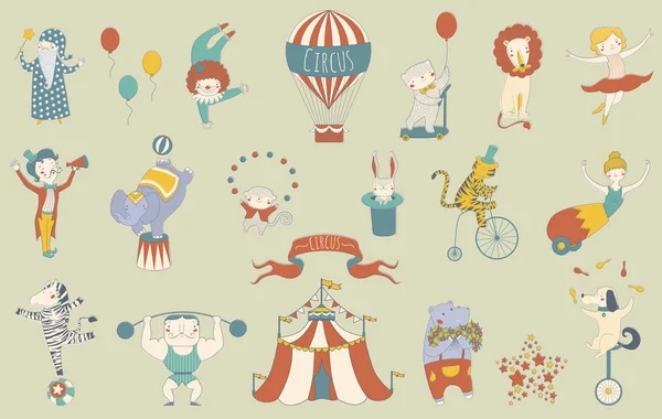 Коллекция циркового дизайна — стоковый вектор