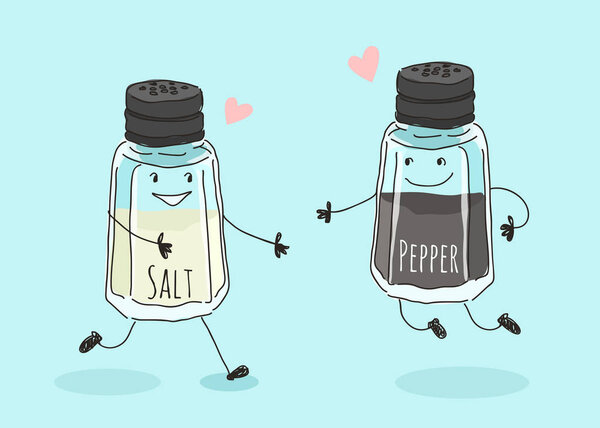 Salt and pepper illustration.