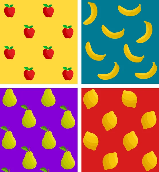 Бесшовный фон с фруктами — стоковый вектор