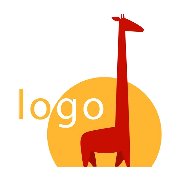 Ilustração do logotipo da girafa — Vetor de Stock