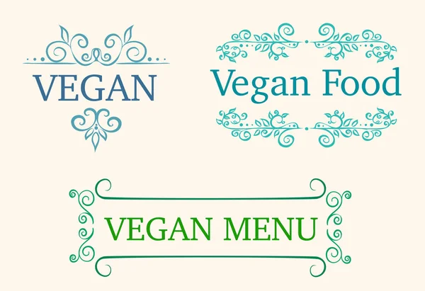 Vegan menu, healthy food — Stock Vector