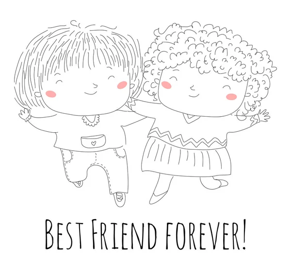 Cute Bff Teenage Girls Coloring Pages For Girls