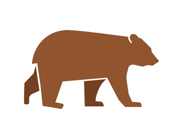 クマのアイコンのシルエット — ストックベクタ
