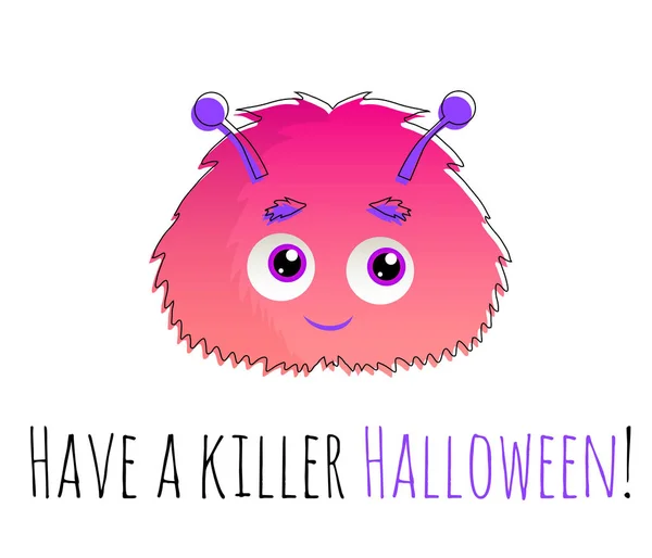 Cute furry monster Stock Illustration