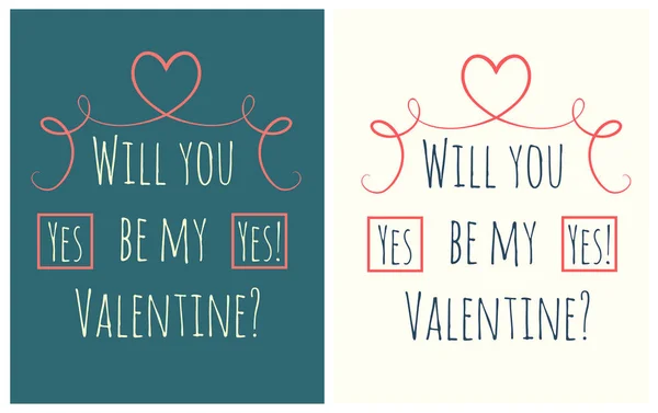 ¿Quieres ser mi San Valentín? Vector De Stock