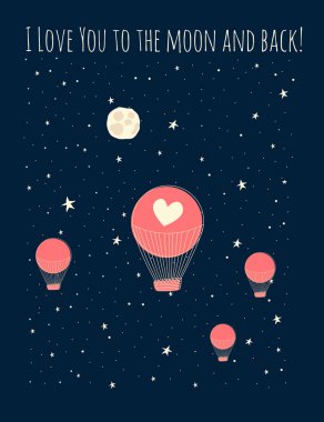 Çizgi film airballoons arka plan