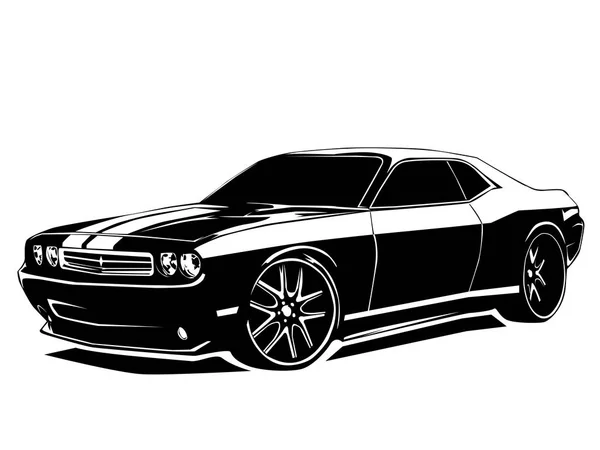 Amerikan arabası üzerinde beyaz izole