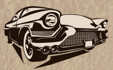 Kas araba soyut vintage Kroki 2