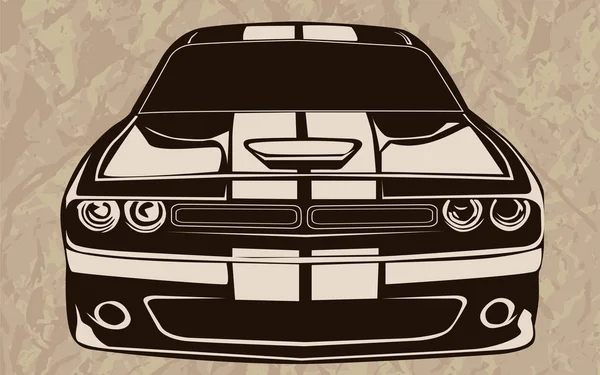 Muscle car abstracte schets oude school 3 — Stockvector