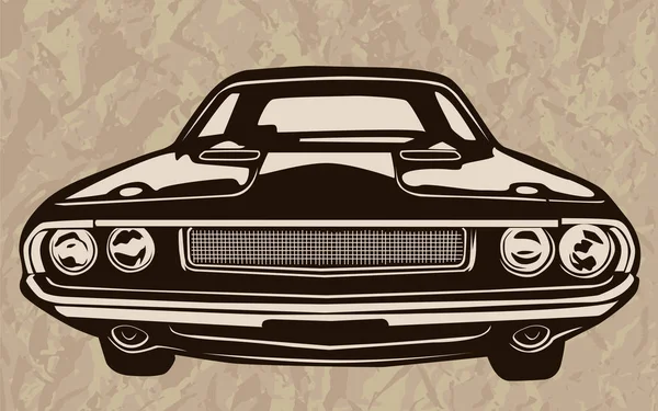 Muscle coche abstracto retro boceto 1 — Vector de stock