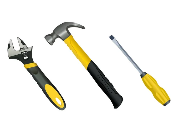 Conjunto de ferramentas isoladas em branco —  Vetores de Stock