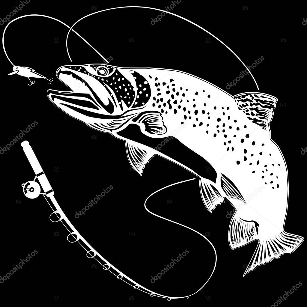 Salmon fishing black