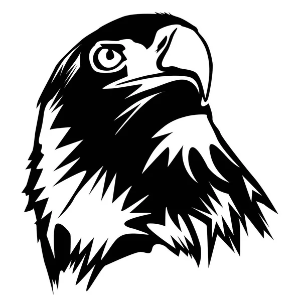 Eagle head isolated on white background — Stockvector