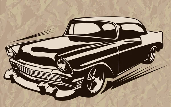 Muscle voiture résumé vintage croquis 1 — Image vectorielle