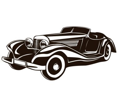 Araba VINTAGE Poster izole