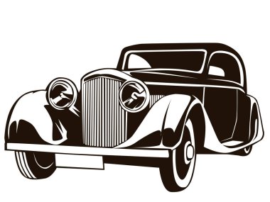 Eski model araba Poster izole